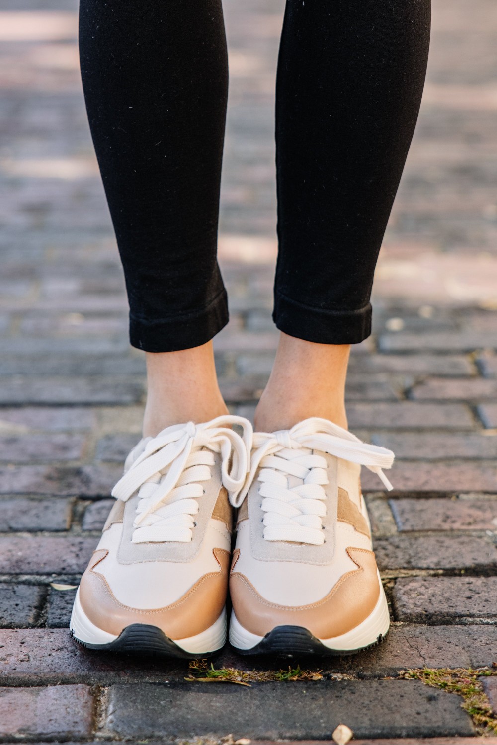 Strike A Pose Beige Brown Sneakers