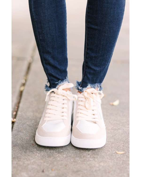 Take A Walk Taupe Star Sneakers