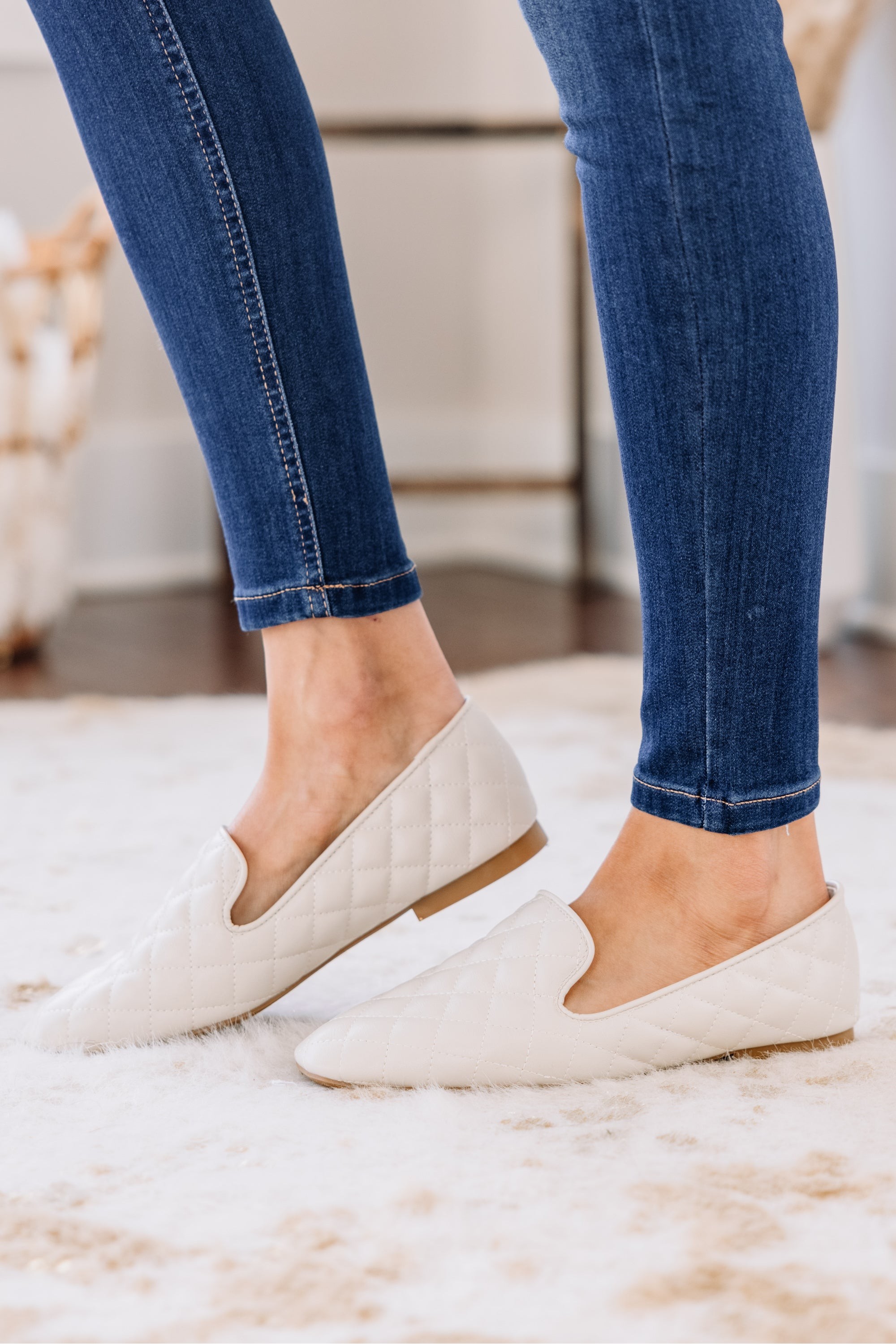 Dreaming Of You Cream White Loafers