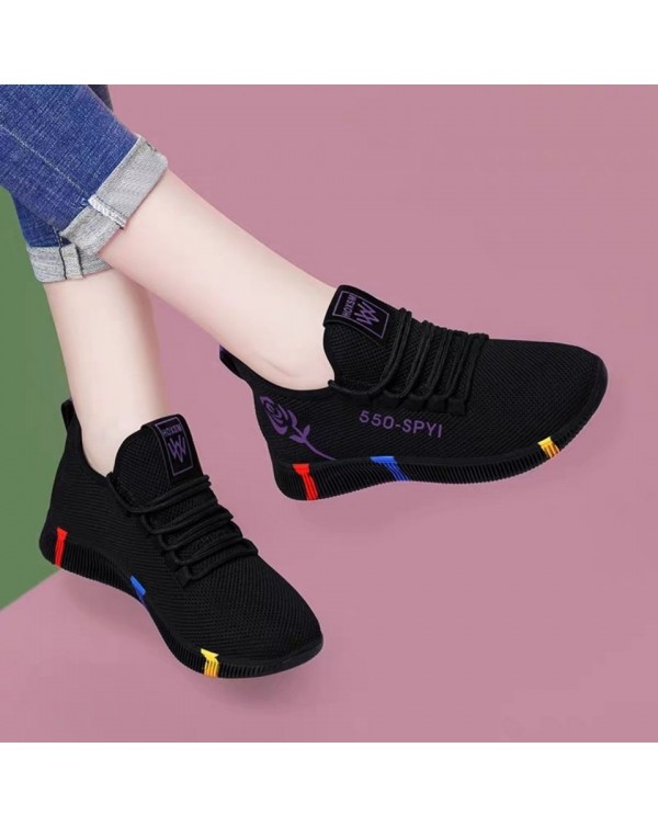 Foreign Trade Leisure Cloth Shoes Women's New Sports Shoes Women's Summer Single Shoes Women's Net Shoes Floor Stand Shoes Source Trend Sports Shoes